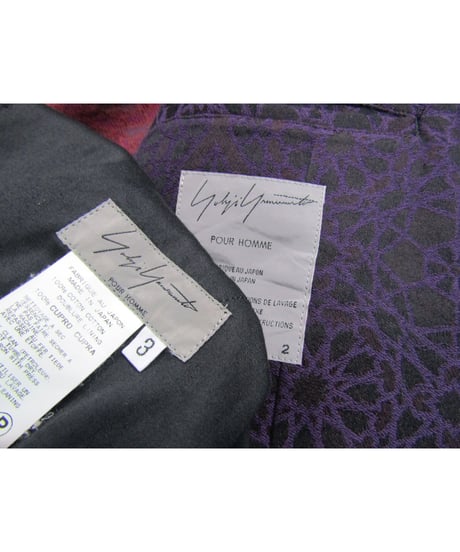 15ss yohji yamamoto pour homme 紫 ラップパンツセットアップ HU-J07-012