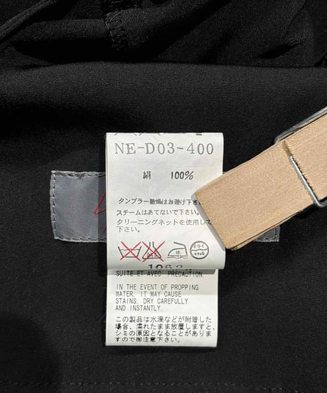 yohji yamamoto +NOIR シルクデザインワンピース（NE-D03-400）