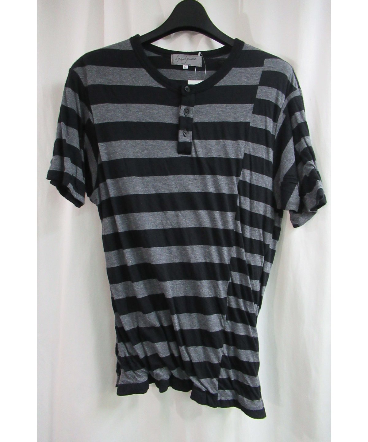 yohjiyamamoto pourhomme ヘンリーネックカットソー yohji yamamoto pour homme ヘンリーネックカットソー