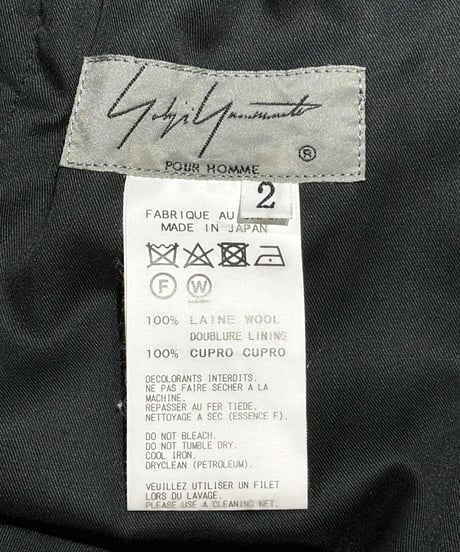 美品 2018SS yohji yamamoto pour homme ワイドパンツ（HW-P86-100）