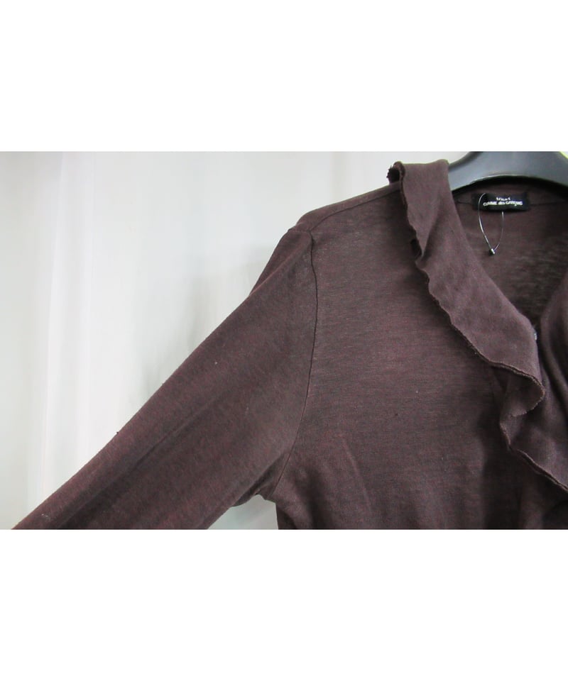 トップス tricot come des garcon cardigan AD1997 AD1997 tricot COMME des GARCONS フリルデザインカーディガン T