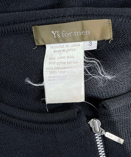 Y's for men yohji yamamoto ジップアップ カーディガン（M-K-111xxx）