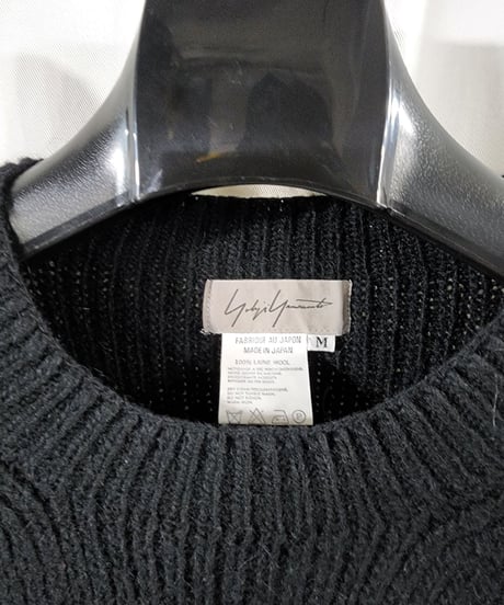 1997aw yohji yamamoto femme 黒 シンプルニット (FI-K29-930)