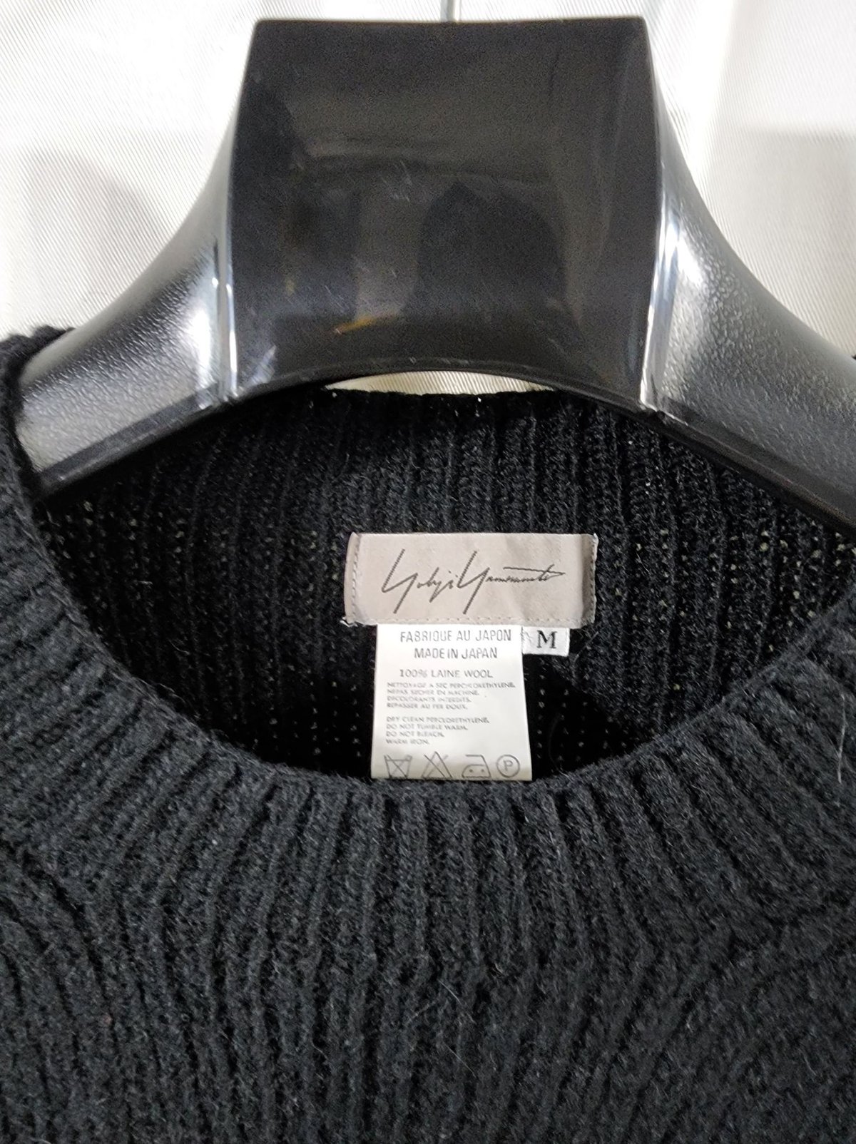 1997aw yohji yamamoto femme 黒 シンプルニット (FI-K29-9
