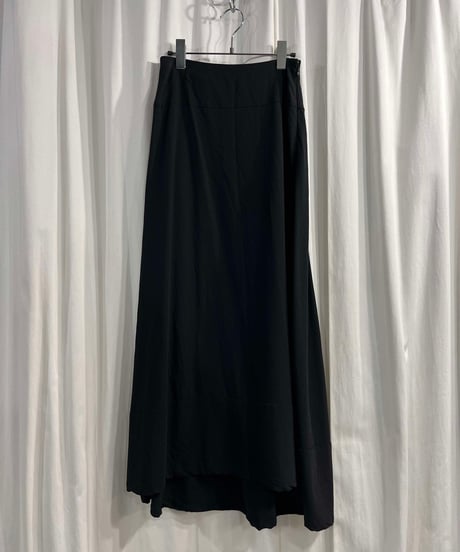 シルク100% ヨウジヤマモト　日本製　デザイン　リボンラップ　ロング　スカート Yohji Yamamoto ヨウジヤマモト FN3544 Y-3 ワイスリー ロング