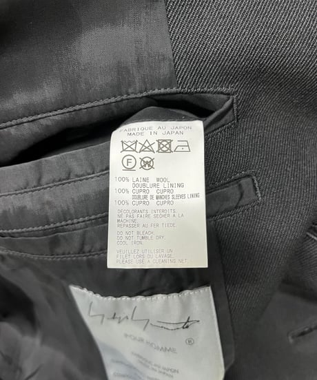 2022AW yohji yamamoto pour homme デザインジャケット（HE-J34-101）