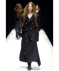 06aw yohji yamamoto femme ステッチデザインアシメトリ―コート FB-C07-110