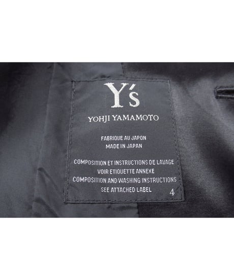Y's yohji yamamoto ラペル切替え 燕尾デザインロングジャケット（YZ-J21-107）