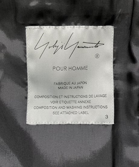 2022SS yohji yamamoto pour homme 刺繡ロングジャケット（HG-J53-108）