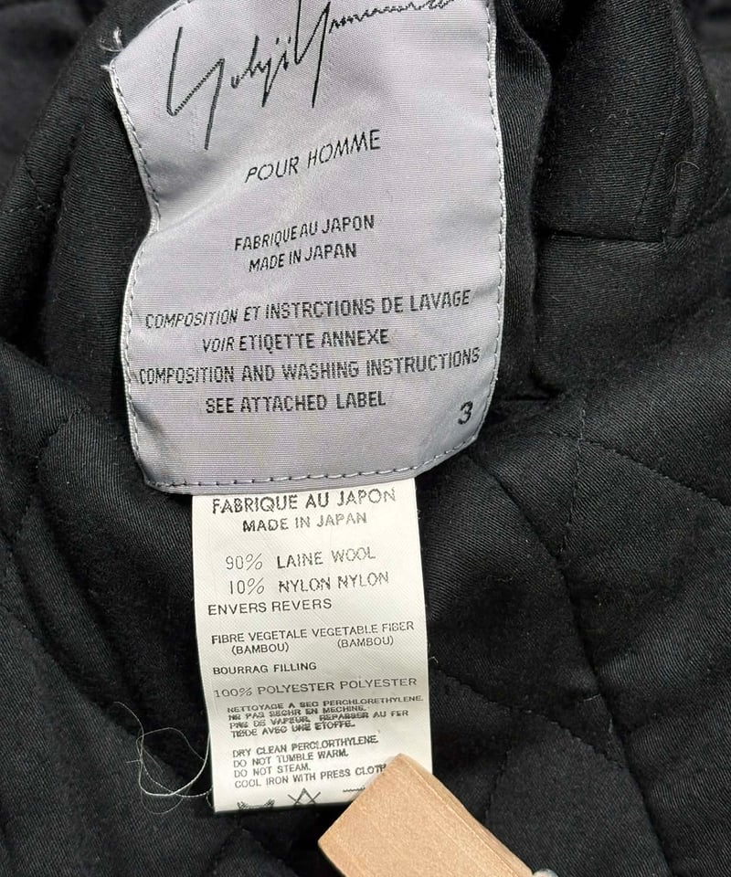00aw yohji yamamoto pour homme リバーシブル シンプルジャケット