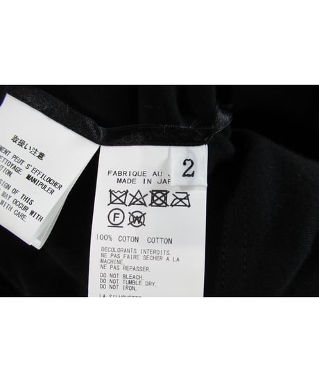 新品 17ss B yohji yamamoto +noir 黒 切り替えデザインカットソー ND-T60-086