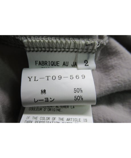 Y’s yohji yamamoto アシメトリーデザイン 長袖カットソー グレー（YL-T09-569）