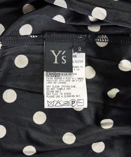 Y's yohji yamamoto ドット デザインカットソー（YR-T59-560）