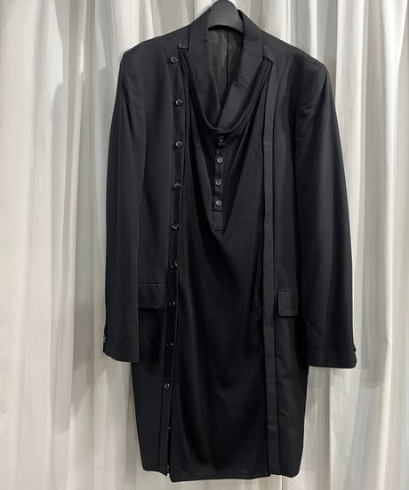 2000AW yohji yamamoto pour homme ニットドッキングロングジャケット（HT-J37-223）