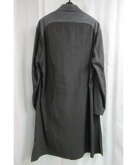 18ss yohji yamamoto pour homme バイカラーロングブラウス  HW-B07-801