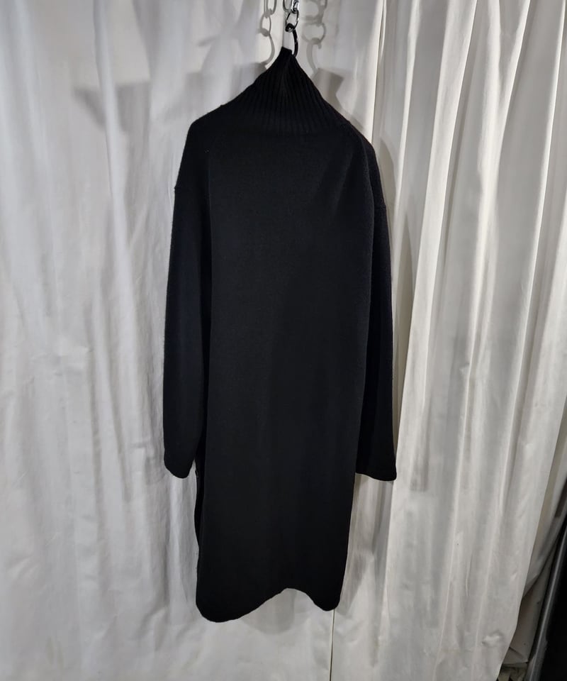 18aw yohji yamamoto pour homme 黒 サイドスリットロングニット