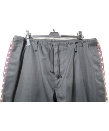 12ss yohji yamamoto pour homme 脇テープデザイン コットンテーパードパンツ（HB-P74-814）