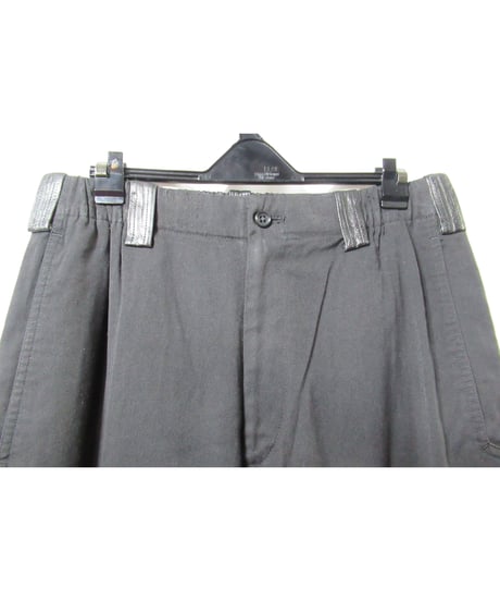 Y’s for men yohji yamamoto ウエストレザー切替え  バックポケットデザイン ストレートワイドパンツ（ML-P08-220）