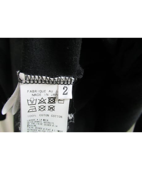 18aw B yohji yamamoto +noir 黒 顔料プリントデザインカットソー NV-T55-071