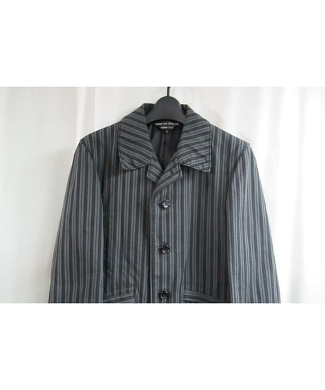 AD1999 COMME des GARCONS HOMME PLUS ストライプショートブルゾン PJ-04092M