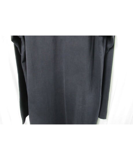 15aw yohji yamamoto pour homme 黒 ヘンリーネック ロングデザインカットソー（HY-T14-076）