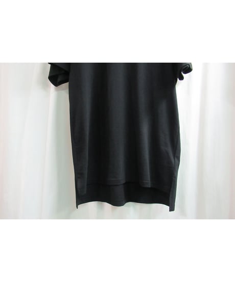 camphor tree 黒 アシメトリーデザインTシャツ