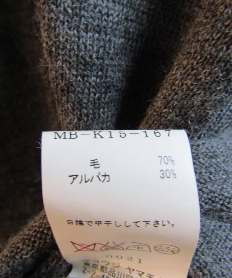 Y's for men yohji yamamoto スイングトップデザインニットカーディガン