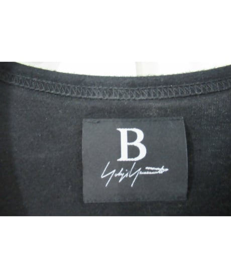 18aw B yohji yamamoto +noir 黒 顔料プリントデザインカットソー NV-T55-071