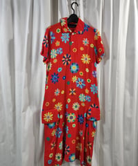 AD1996 COMME des. GARCONS 青山オリジナル 赤 プリントワンピース (KX-615190)