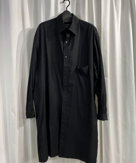 A17258 美品 Y's コットンブロードロングシャツ ブラック 1 黒シャツ CATEGORY shirts | LA GRANDE LUE