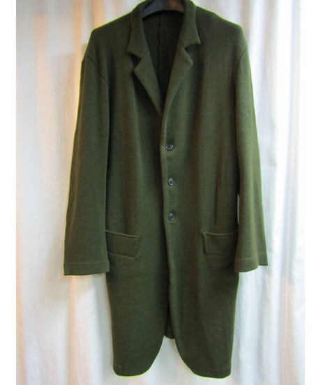 Y's yohji yamamoto カーキ ニットロングジャケット YV-J01-157