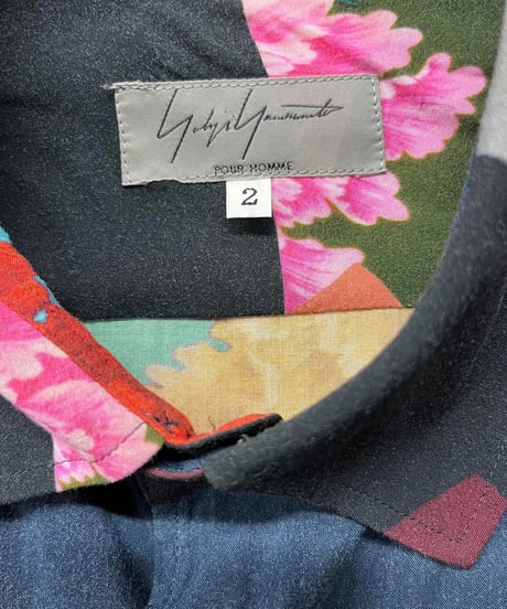 2016SS yohji yamamoto pour homme 花柄ロングシャツ（HO-B58-224）