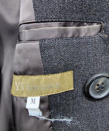 Y's for men yohji yamamoto チャコールグレー ダブルコート (MH-C04-101)