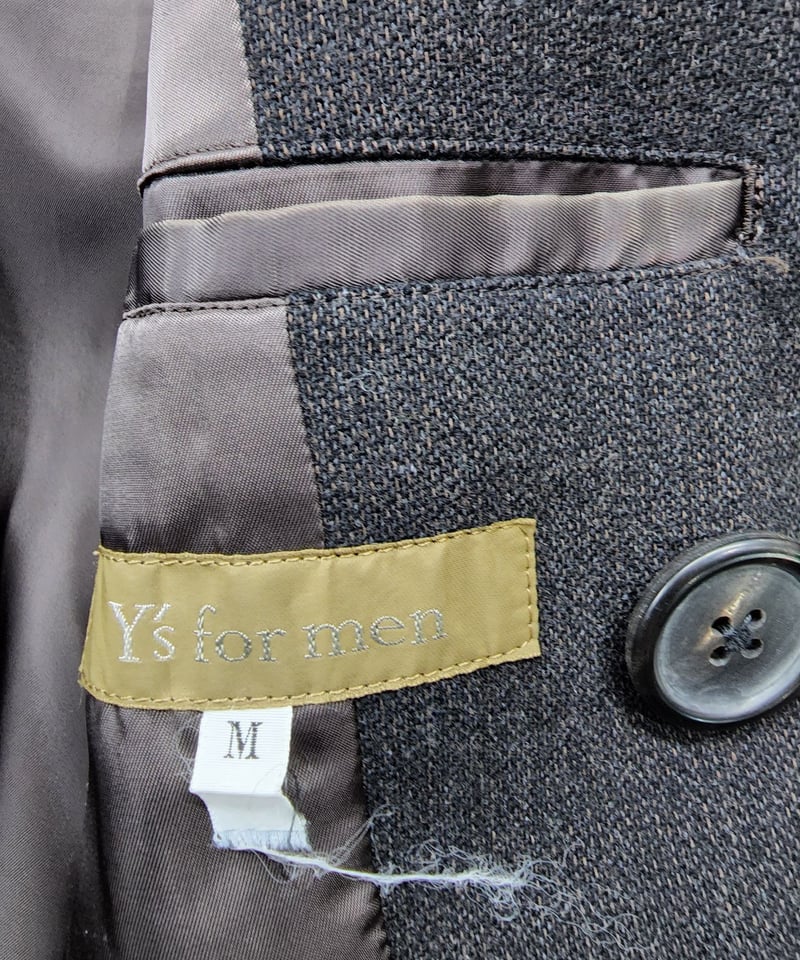 Y's for men yohji yamamoto チャコールグレー ダブルコート (MH- Y's for men yohji yamamoto チャコールグレー ダブルコート (MH-