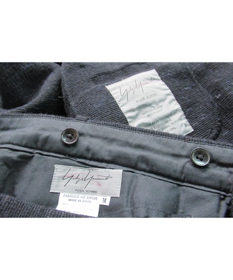 95aw yohji yamamoto pour homme vintage 鹿鳴館期 ダブルジャケット セットアップ（HE-J52-108）