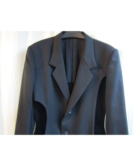 未使用 19ss yohji yamamoto pour homme カッティングデザインロングジャケット HH-J11-100