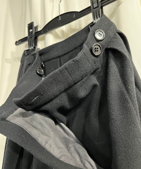 yohji yamamoto femme ウール プリーツ ロングスカート（F-S-107xxx）