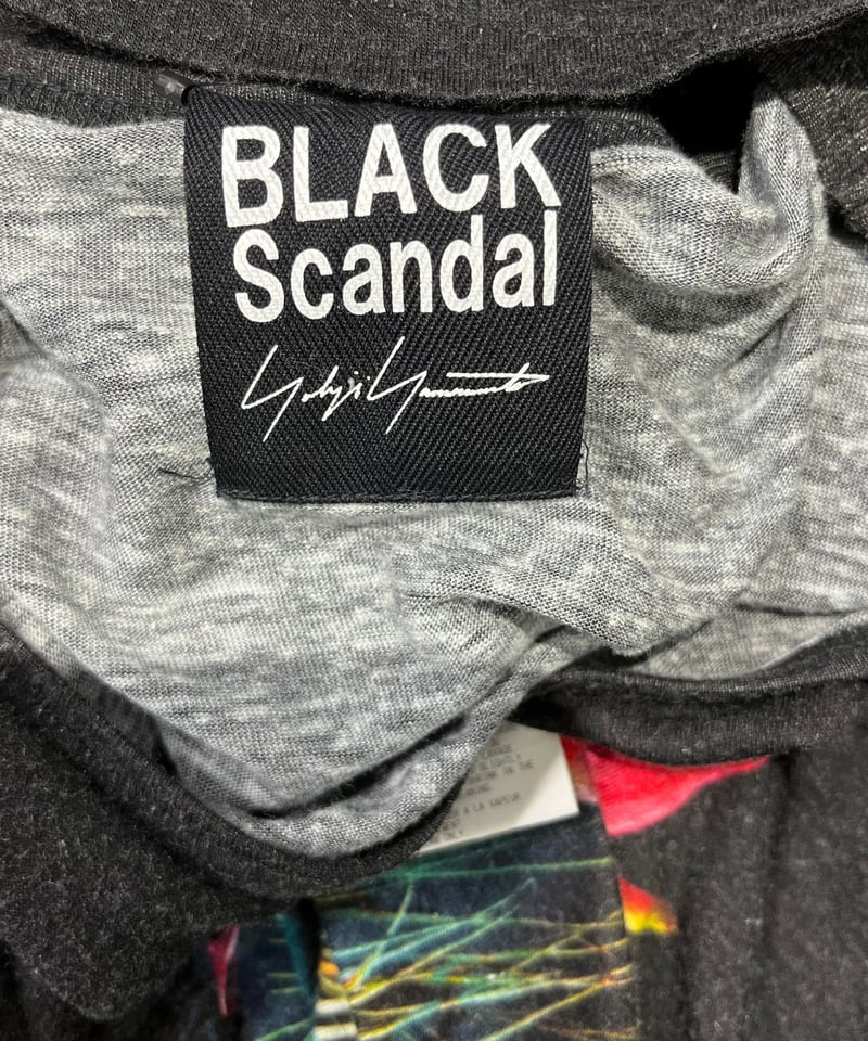 2019SS BLACK Scandal yohjiyamamoto プリントロングカットソー