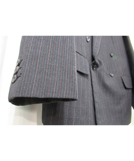 90's yohji yamamoto COSTUME D'HOMME グレー ダブル 変わりボタンセットアップ（HV-X04-190）