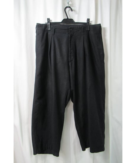 17ss yohji yamamoto POUR HOMME タック入り ワイドデザインパンツ（HD-P20-017）