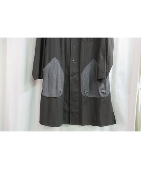 18ss yohji yamamoto pour homme バイカラーロングブラウス  HW-B07-801