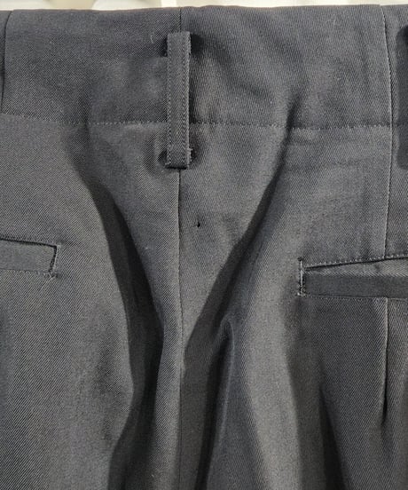 難あり1998AW yohji yamamoto pour homme 黒 ウールギャバジンテーパードパンツ　(HY-P21-100)