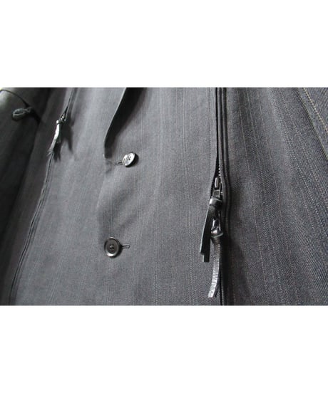 99ss yohji yamamoto pour homme vintage ストライプ ファスナーデザインセットアップ（HC-J51-901）