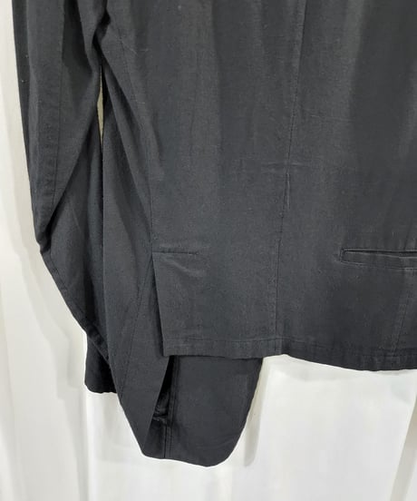 Y’s yohji yamamoto 黒 アシンメトリースナップ釦 デザインジャケット (YD-J09-201)