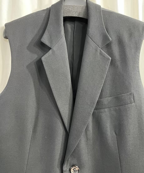 2023SS yohji yamamoto pour homme ロングベスト（HZ-J10-100）