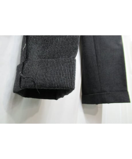 95aw yohji yamamoto pour homme vintage 鹿鳴館期 グレーストライプダメージ加工セットアップ（HE-J64-119）