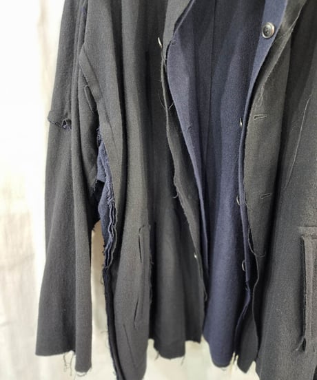 2015aw yohji yamamoto pour homme レイヤードリバーシブルジャケット  (HY-B15-105)