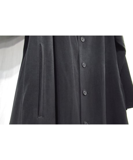 20ss yohji yamamoto pour homme シグネチャーペイント スタンドカラーロングドレス（HN-D26-500）