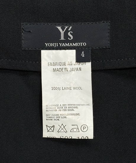 Y's yohji yamamoto ウ－ルスカート（YT-S02-100）