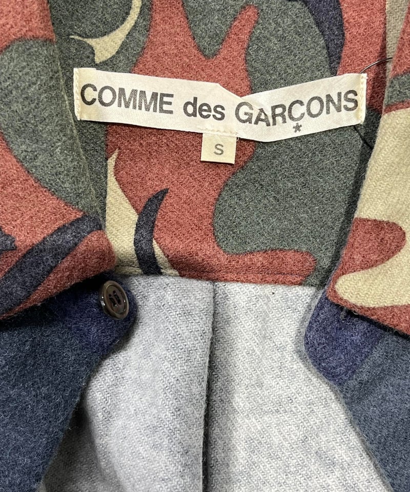 COMME des GARCONS 水玉ブラウス シャギーライン AD2003 COMME des GARCONS シアーブラウス ドット柄 シャギーライン